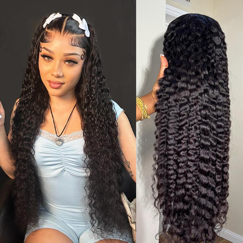 Bling Hair 180% Density 13x4 13x6 Deep Wave Lace Front Wigs Curly Human Hair Wig Wet And Wavy Water Wave HD Lace Front Wigs Human Hair Pre Plucked Frontal Wig #TikTokShopBlackFriday
