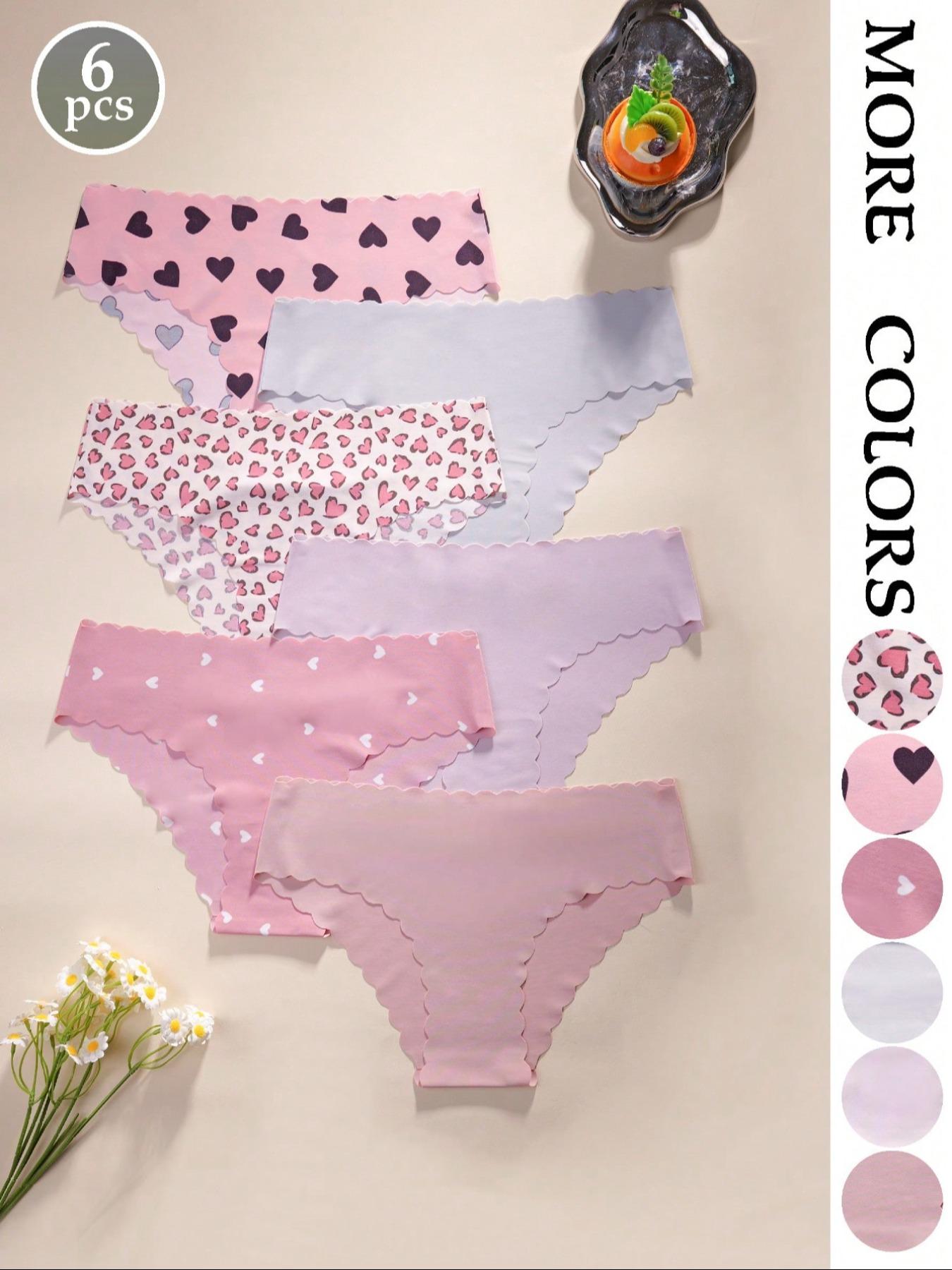 Women's Leopard & Halloween Print Underwear Set, Breathable Seamless Mid-Waist Thong Panties, Casual Fitted All-Seasons Lingerie