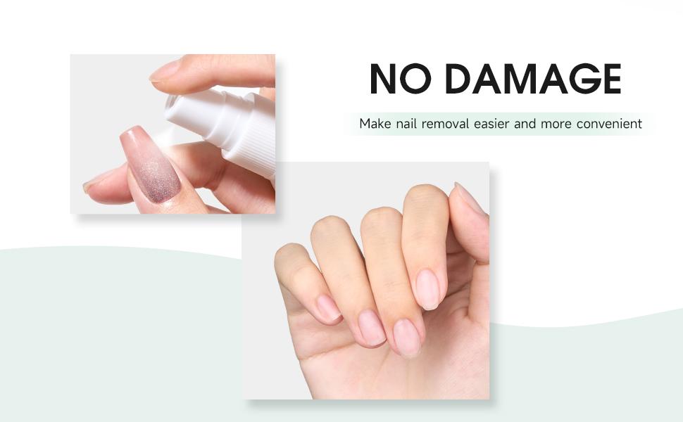 Solid Nail Glue for Press-On Nails - Strong Clear Acrylic Nail Tips Solid Gel Nail Glue Home DIY Nail Polish Remover Quick and Easy Without Hurting Nails.