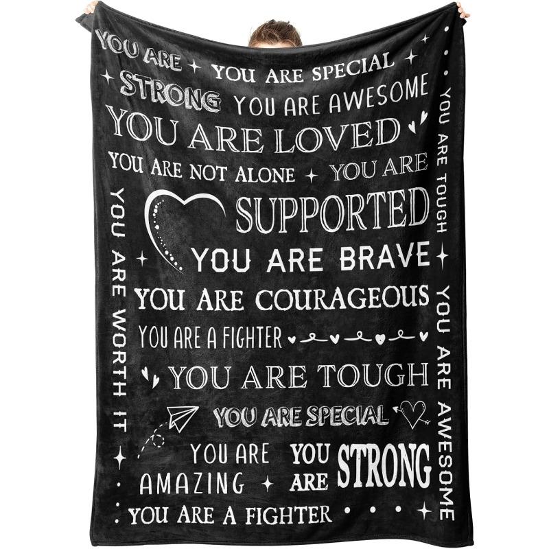 Get Well Soon Blanket for Women, Inspiring Recovery Gift After Surgery, Thoughtful Present for Sick Friends & Sisters, Comforting Care Package
