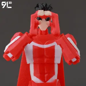 9L3D Invincible T13 Mark RedWhite Suit Dummy13 Anime Action Model Multi-Jointed Figure Superhero Toys Gift For Lover 14cm Height