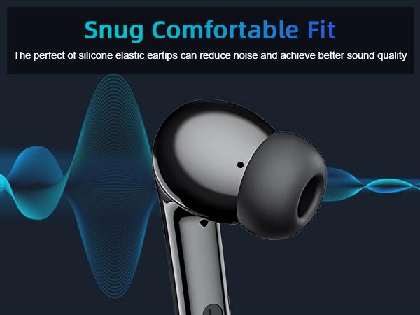 True Wireless Earbuds – CVC Noise Cancelling, Touch Control, IPX5 Sweat-Proof, 4.5g Ultra-Light Design Audio Bluetooth noise cancelling headphones