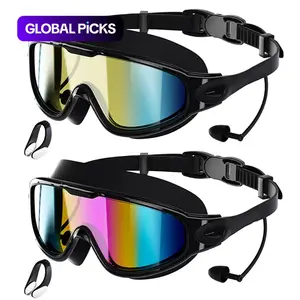 Swimming Goggles Anti-Fog UV Protection Leak-Proof, Comfortable Fit for Adults Men Women Teens, Wide Vision Durable Design