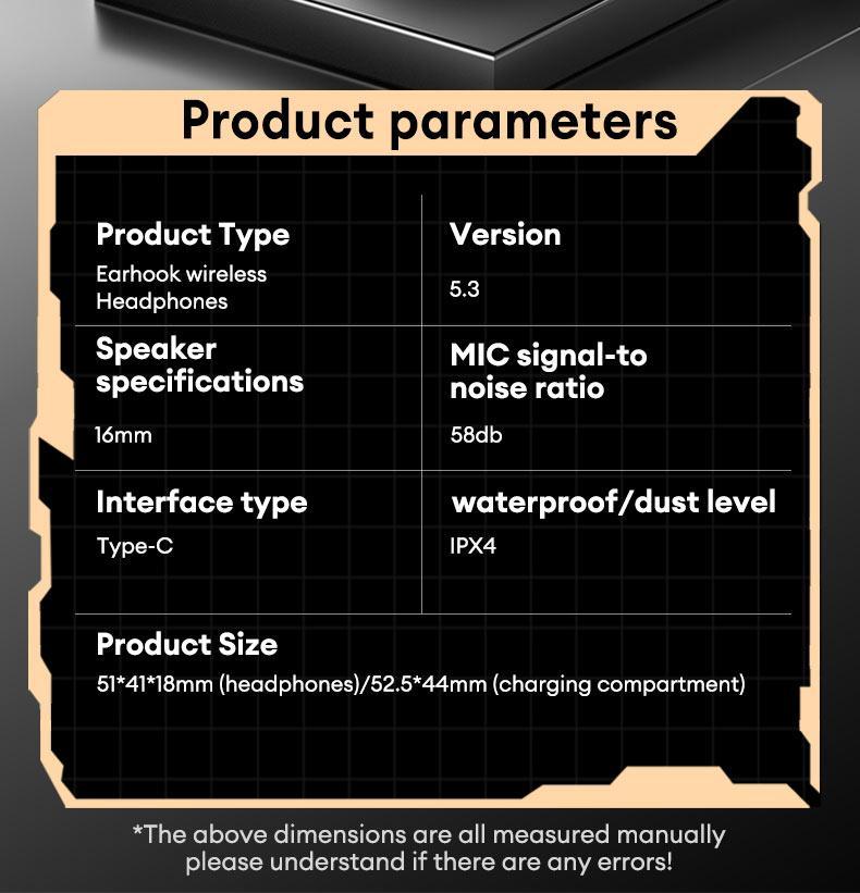 HYUNDAI T26 Pro OWS Wireless Bluetooth 5.4 Earbuds Luxurious Sound for Music & Phone Calls, Sport Headsets With Call Noise Canceling Mic