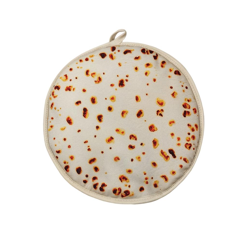 Mexican Thickened Corn Tortilla Insulated Bag, Pure Cotton Round Heat-Resistant Bread Carry Bag, Home Use Food Delivery Bag