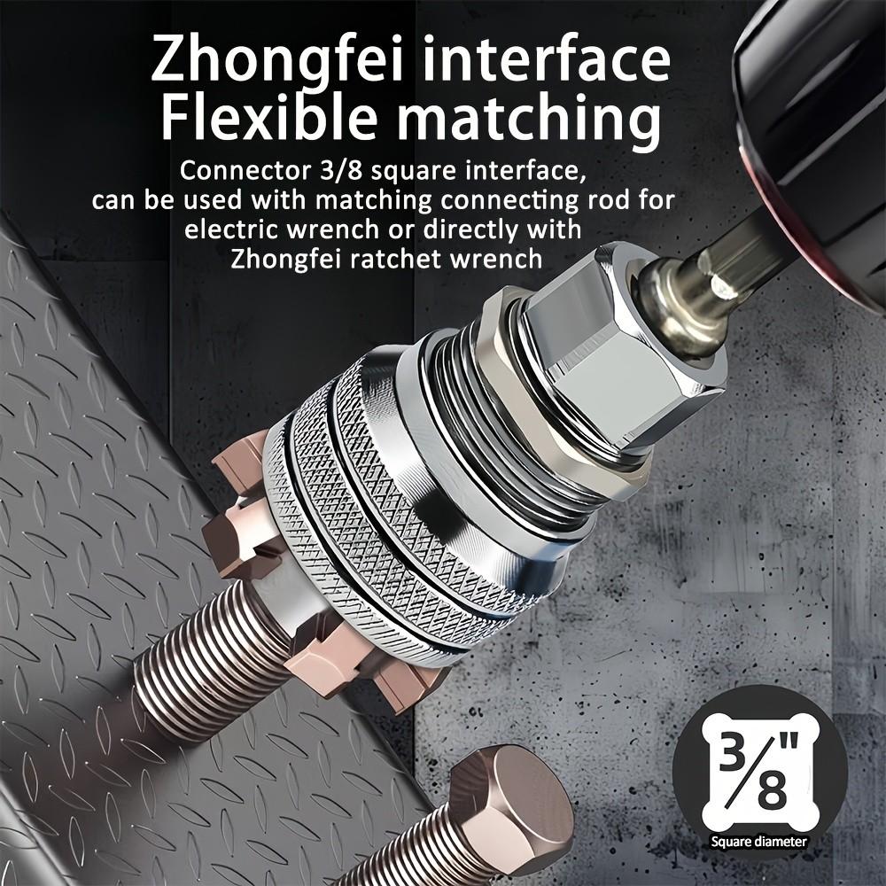 Adjustable Socket Wrench Set, Multifunctional Anti-slip & Durable Adapter, Car Repair Mechanical Tool Set, High Precision Manual Tool