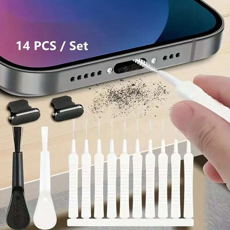 Phone Charging Port Cleaning Tool Kit, Portable Smartphone and Camera Cleaner, Maintenance Accessory Set for iPhone and Android, Great Gift
