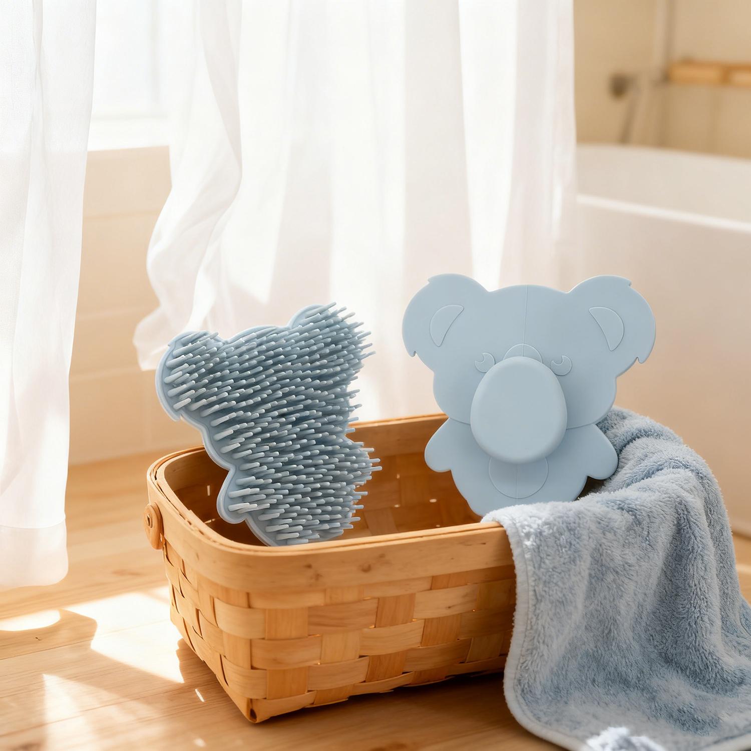 Baby Silicone Bath Brush, Shower Brush, Sensory Integration Touch Brush, Infant Massage Hairbrush, Baby Care Essentials