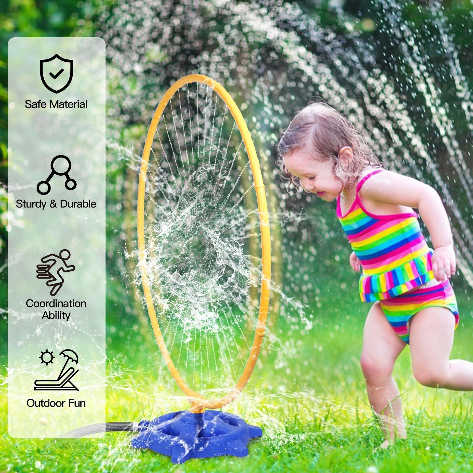 Water Sprinkler for Kids, 360 Degree Rotating Outdoor Water Toy, Garden Beach Sprinkler, Kids Bath Play Toy, Birthday Gifts, Fun and Interactive