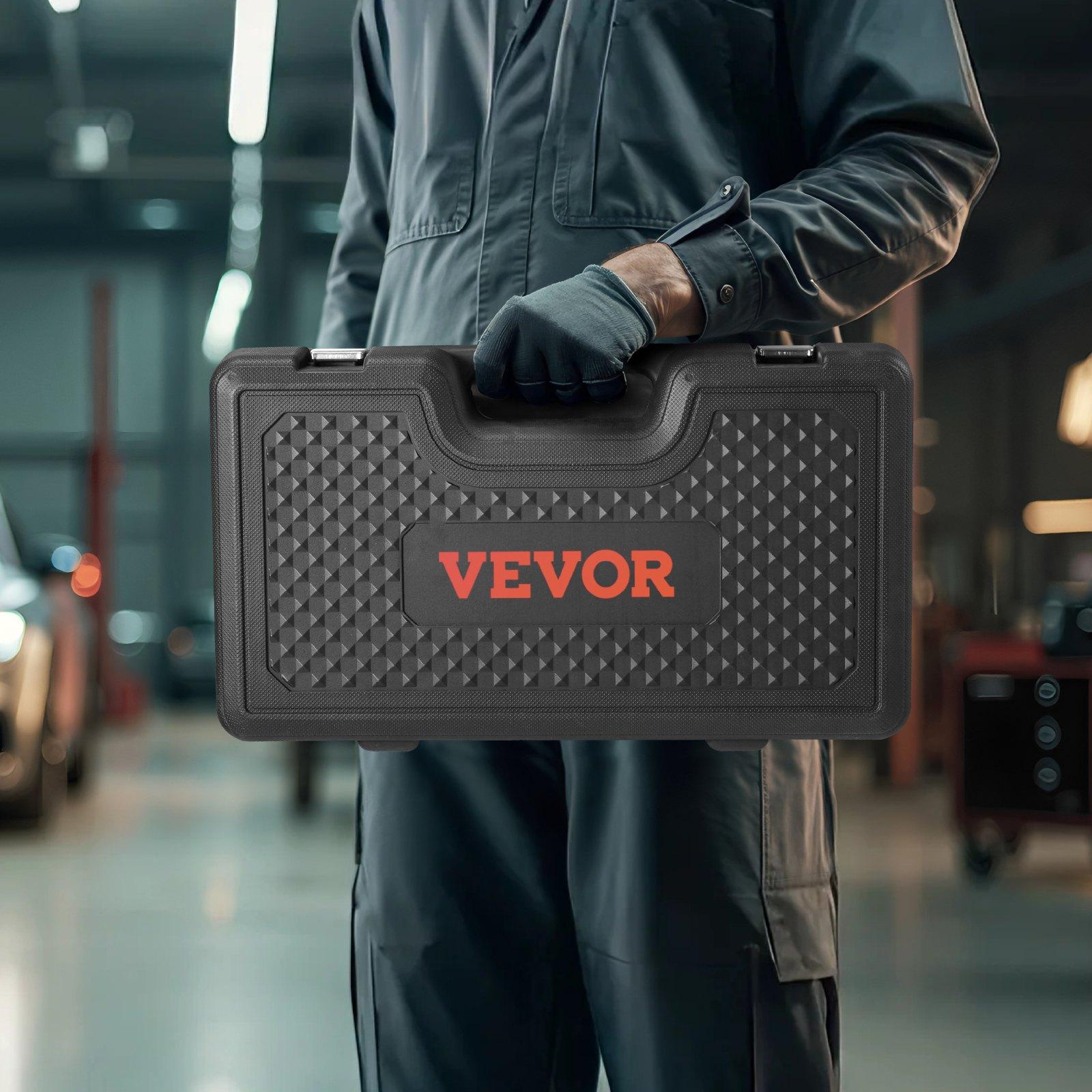 【Summerfinds】VEVOR Pull and Press Sleeve Kit, 26 PCS, Steel Bush Removal Insertion Sleeve Tools with Carrying Case, Compatible with LCV and HGV Engines, for Removing and Installing Bushings, Bearings, and Seals