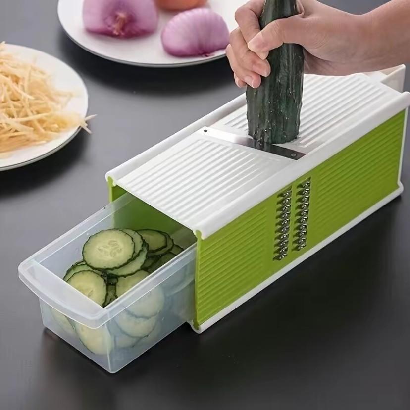 5 in 1 Multifunctional Square Grater, 5 Sided Blade, Fast Fruit & Vegetable Prep, Must-Have Kitchen Tool