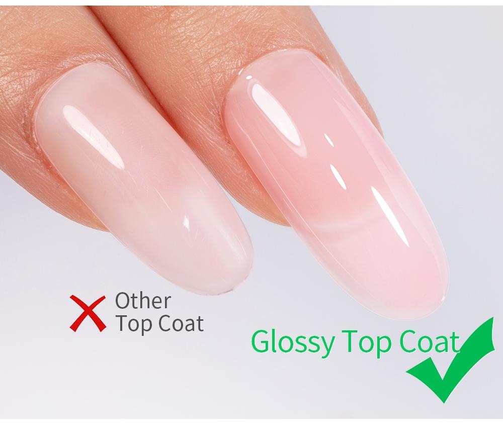 AWStorG 15ML Glass Effect Top Coat Gel, Anti-Scratch Durable Nail Care, High Shine，Long-Lasting Protection for Gel Nails, Suitable for Manicure and Pedicure