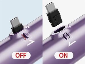 iWALK 5000mAh LinkPod X Mini Portable Charger with USB-C & Lightning Plugs, 20W Fast Charging, LED Display, Protective Silicone Shell for iPhone 16/15/14, Samsung, AirPods - Silver Power Bank