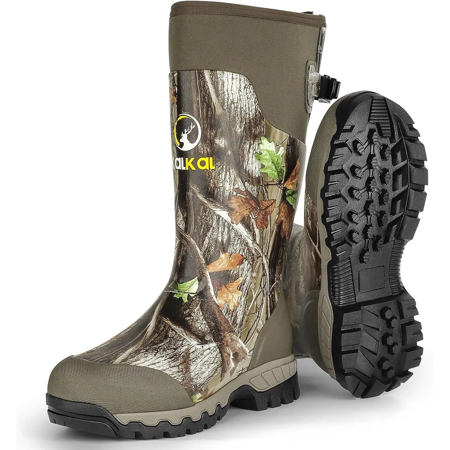 Waterproof Anti-Slip Insulated Rubber Hunting Boots with 6mm Neoprene for Outdoor Work and Farming, Size 6-14