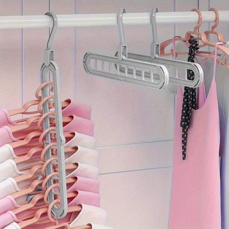 9-Grid Foldable Clothing Rack, Space-Saving Multi-Functional Clothes Hanger, Durable Storage Rack for Closets, Dorms, and Boutiques