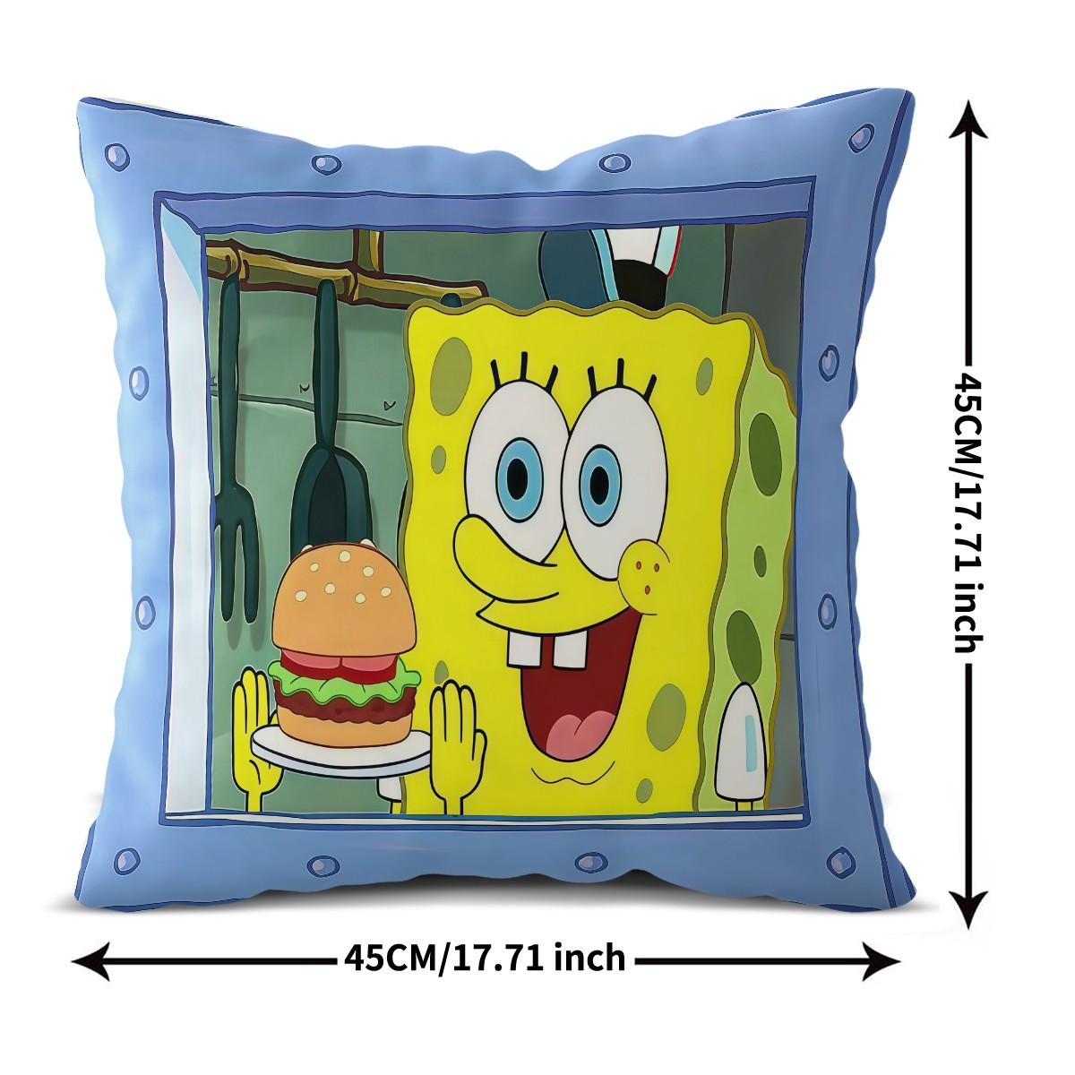 Spongebob Squarepants Pattern Pillow, Soft and Comfortable Printed Design, Multiple Patterns Available, Perfect Gift for Kids and Adults