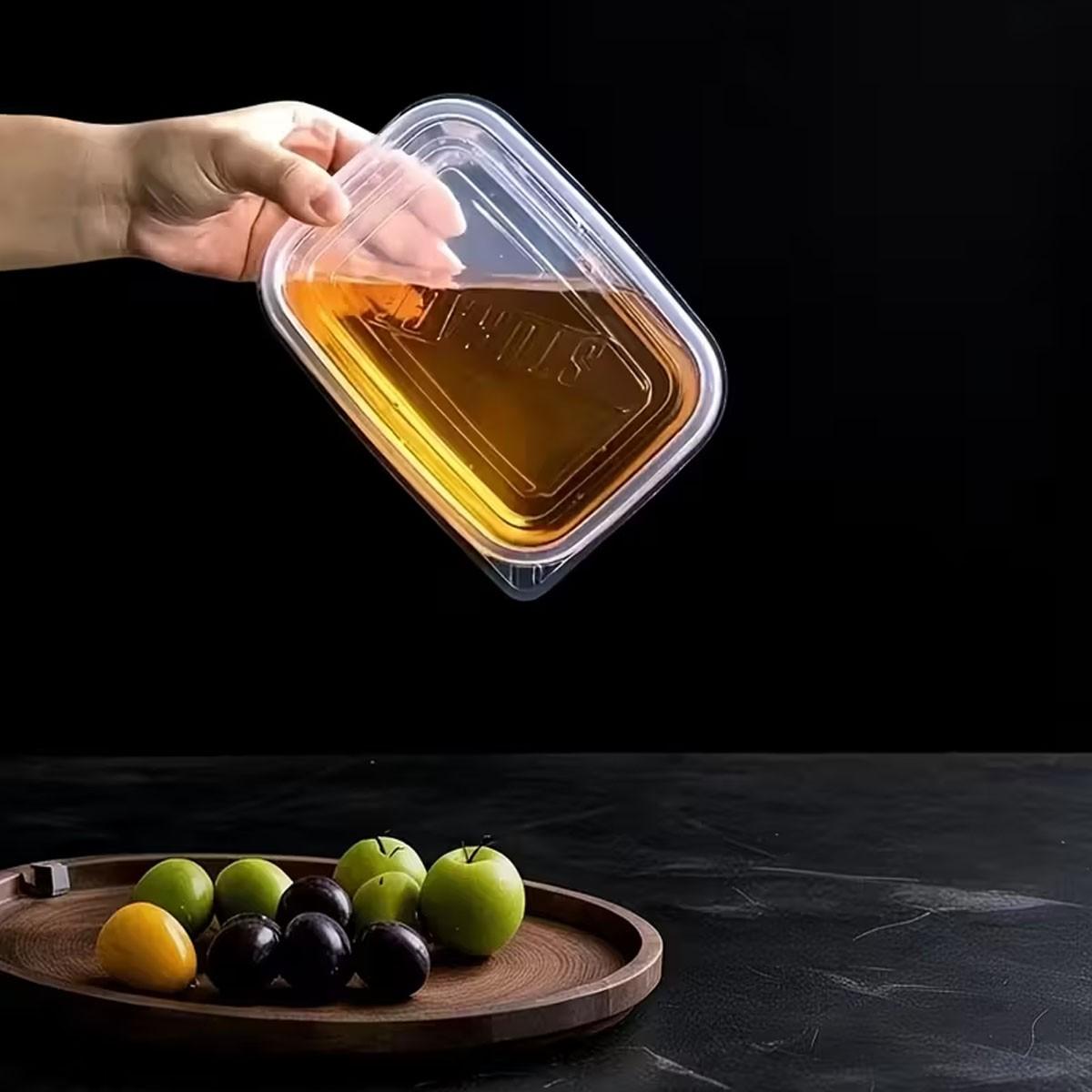 6/12pc Rectangular Food Storage Boxes, Food Storage Set, PP Material, Lids Included, Stackable, Leak-Proof, Reusable, Microwave & Dishwasher Safe