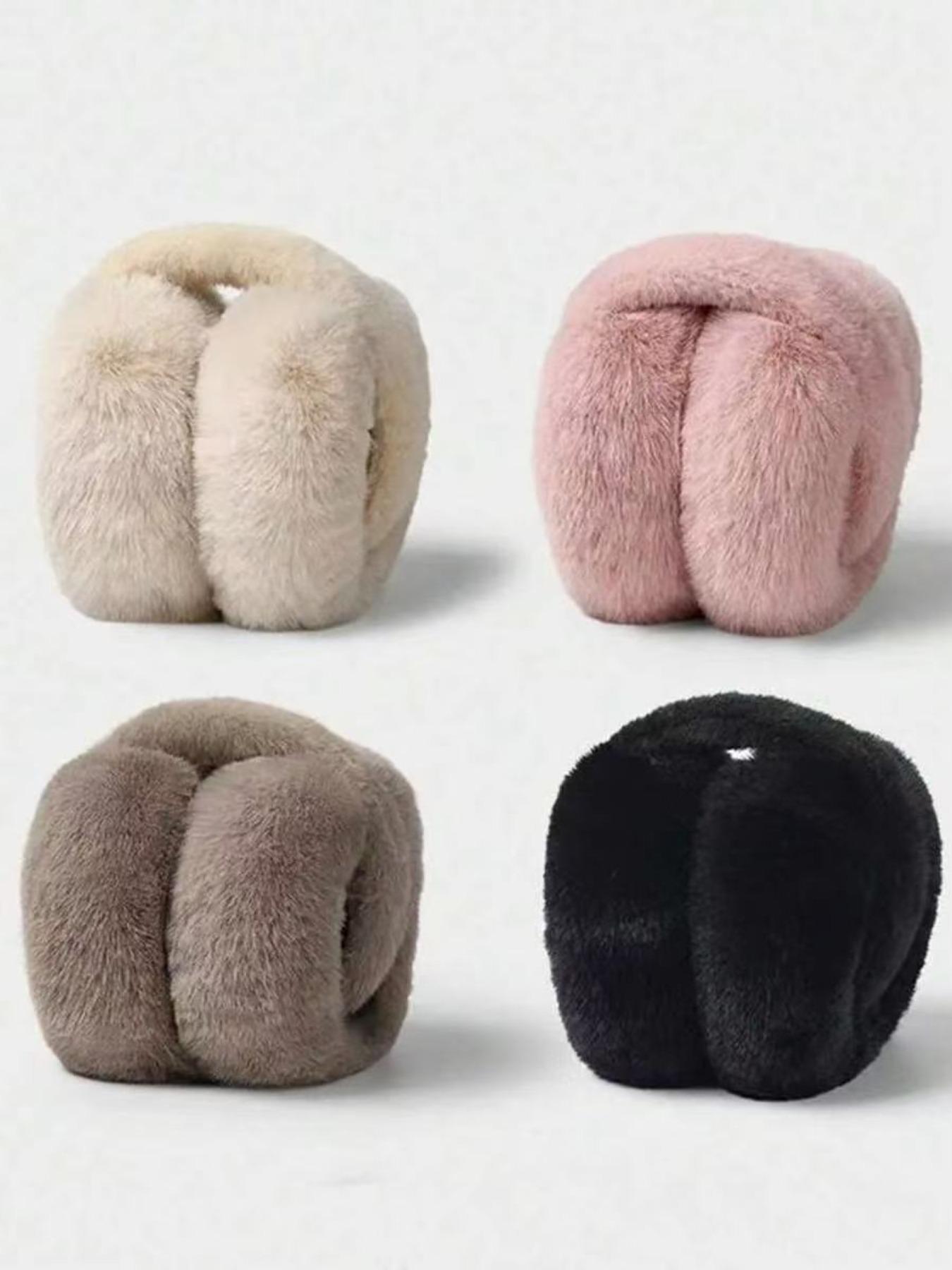 Winter Foldable Ear Warmer, Ear Protectors, Thick Soft Fleece Material, Random Color, Suitable for Commuting, Cycling, Skiing, Outdoor Activities