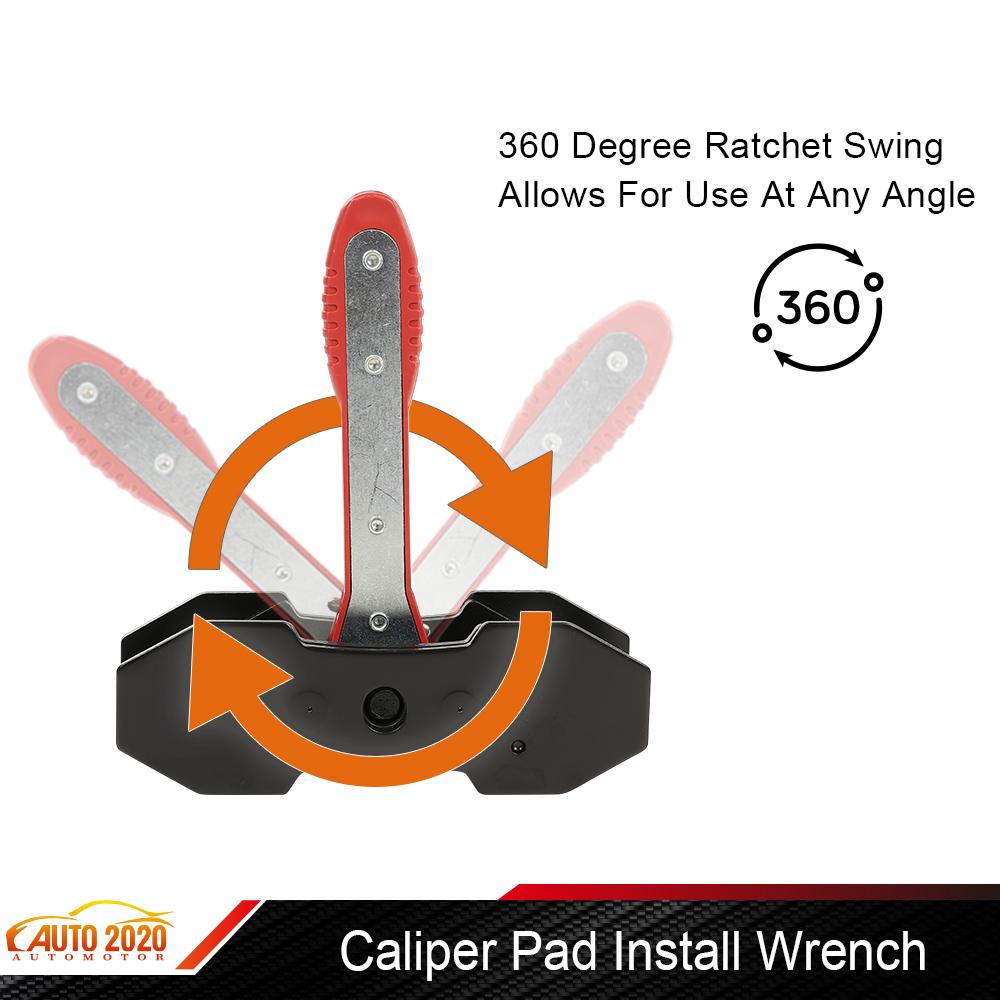 Brake Caliper Press Tool 360° Wrench Pad Install Tool Ratchet For most large trucks commercial vehicles with Four piston Calipers
