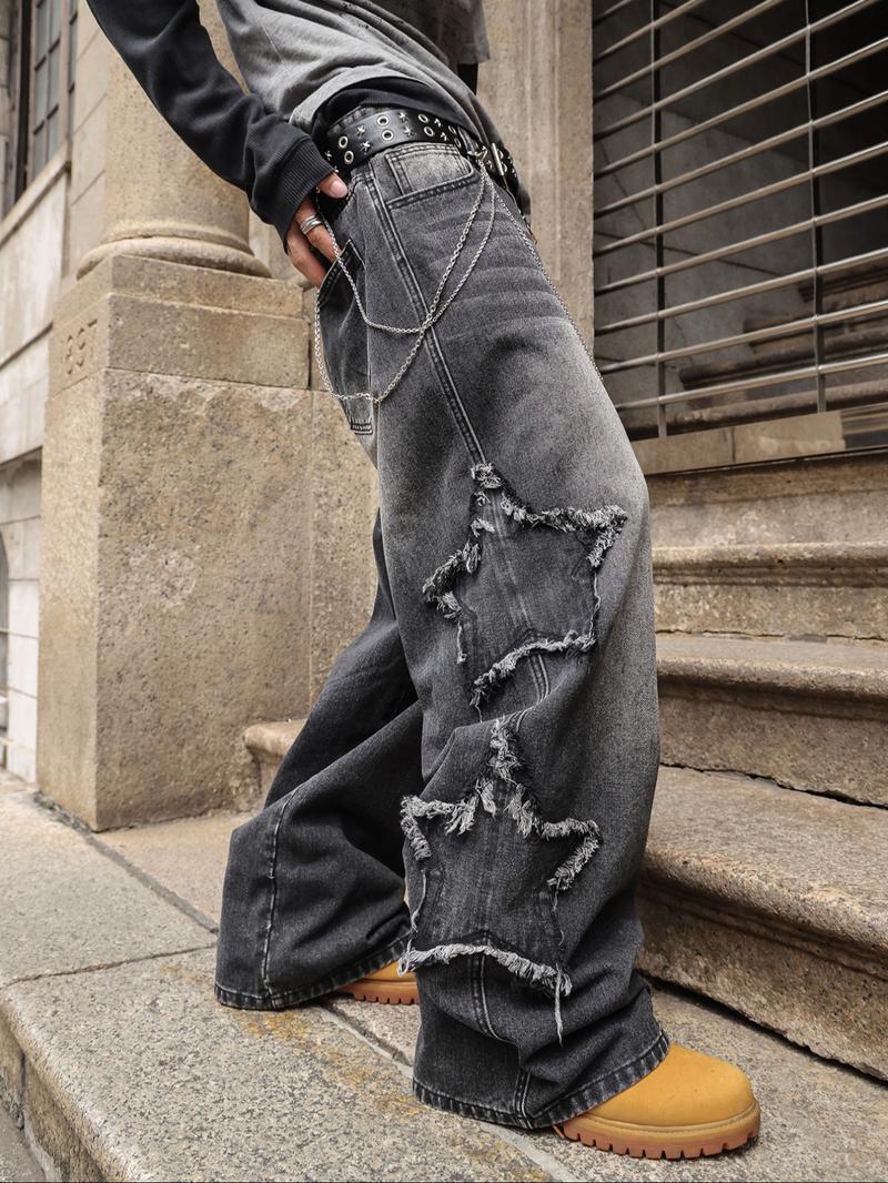 Four-Season Washed Vintage Loose Straight Leg Jeans, Y2K Street Style Denim Jeans, Perfect Gift for Husband and Boyfriend