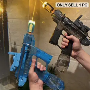 Automatic Electric Water Gun, Uzi Water Gun with Light, Outdoor Beach Swimming Pool Adult Toy, Summer Toy for Teenager & Adult, Watergun Toys for Boys, Automatic Squirt Water Gun