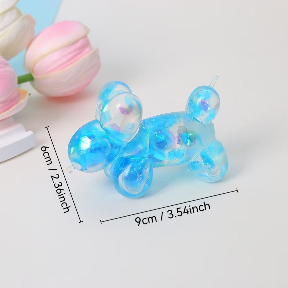 Glitter Balloon Dog Stress Relief Toy, Tpr Soft Gel, Slow Rebound, Perfect for Relaxation, Fun and Engaging Sensory Play