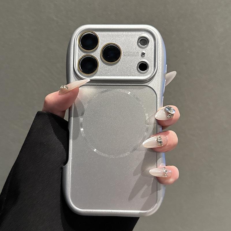 Magnetic Aurora Small Waist Big Vision Window Instant Change 17 Series Lens Protection Shockproof Phone Case, Suitable for iPhone 17 16 15 14 13 12 11 Pro Max Compatible with MagSafe Wireless Charging Matte AI Button Perfect Touch Versatile Phone Case