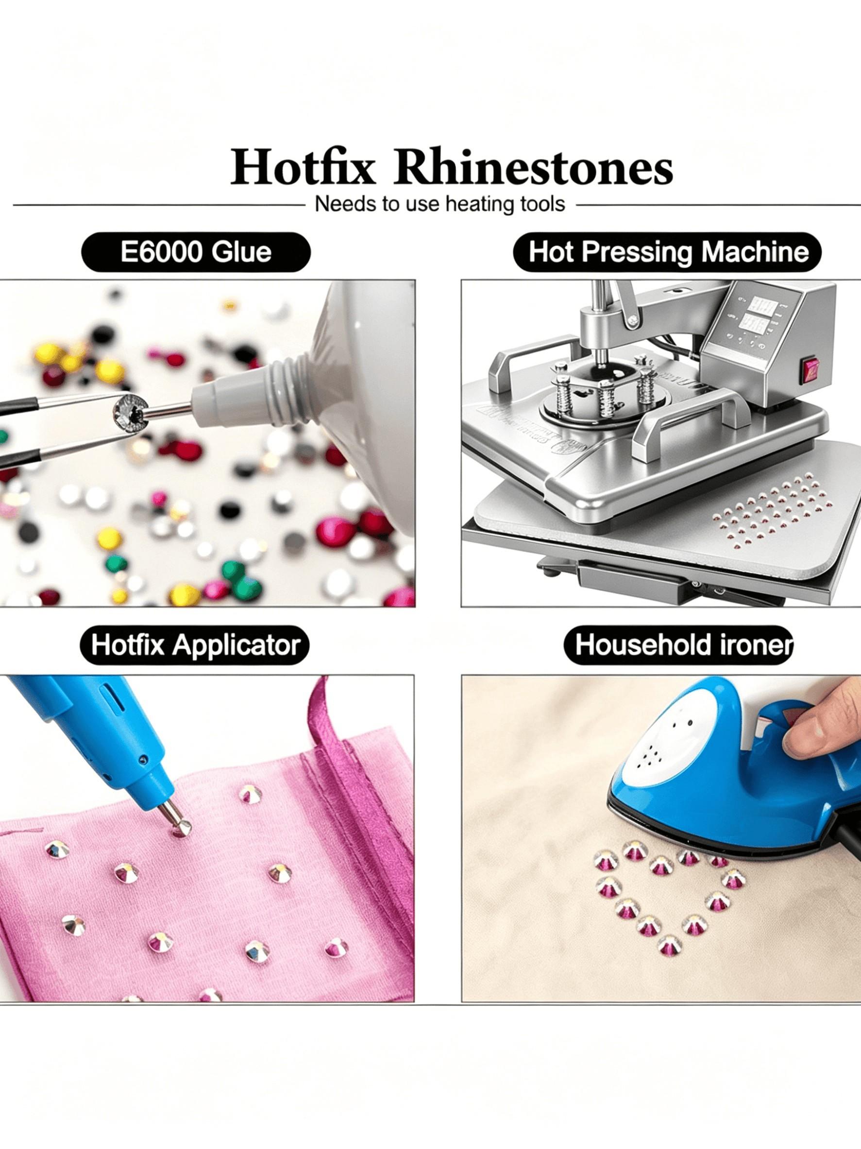 2880pcs Multicolor Heat Press Glass Rhinestones, Sparkling Drill Decorations, Ideal for Trendy Model Customization, Design Enthusiasts