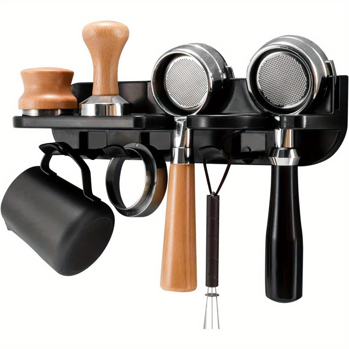 Wall Mounted Coffee Station Storage Rack Coffee Bar Kitchen Storage Supply Accessory Space Saving Stable Durable Easy to Install Practical Coffee Accessory Organizer Shelf for Home Kitchen Bar Office Daily Coffee Making Use Ideal for Coffee Enthusias