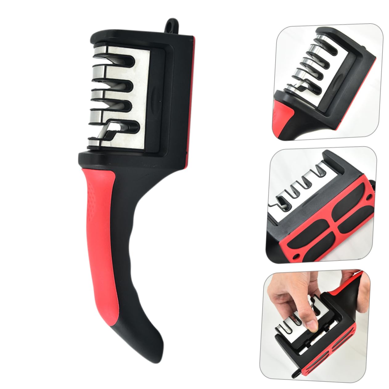 Serrated Knife Sharpener Multi-function Kitchen Sharpener Four Sections Easy to Use