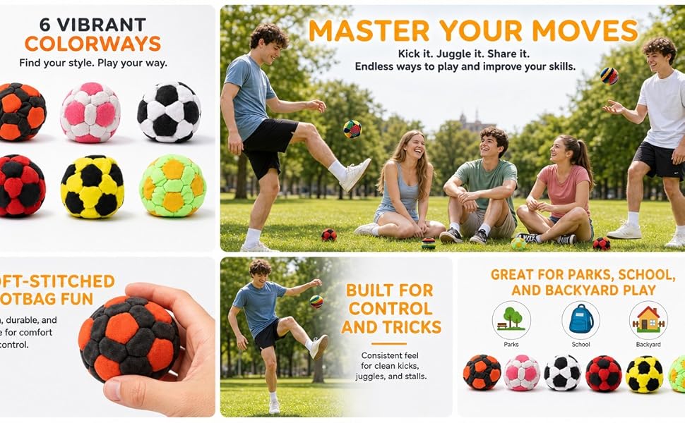 Dragonfly Footbag 32-Panel Hacky Sack – Spiral Pellet Filled Footbag Ball with Vibrant Sports Design for Indoor & Outdoor Play, Coordination Training, Party Favors, Portable Stress Relief Toy for Kids Adults Daily Play & Sports Exercise