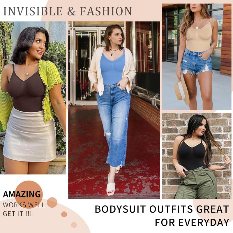 Shapewear for Women Butt Lifter Bodysuit Tummy Control One-Piece Tummy Tucking Bodysuit Shapewear Womenswear Comfort Spaghetti Strap Hip Snatched Underwear Basic Minimalist