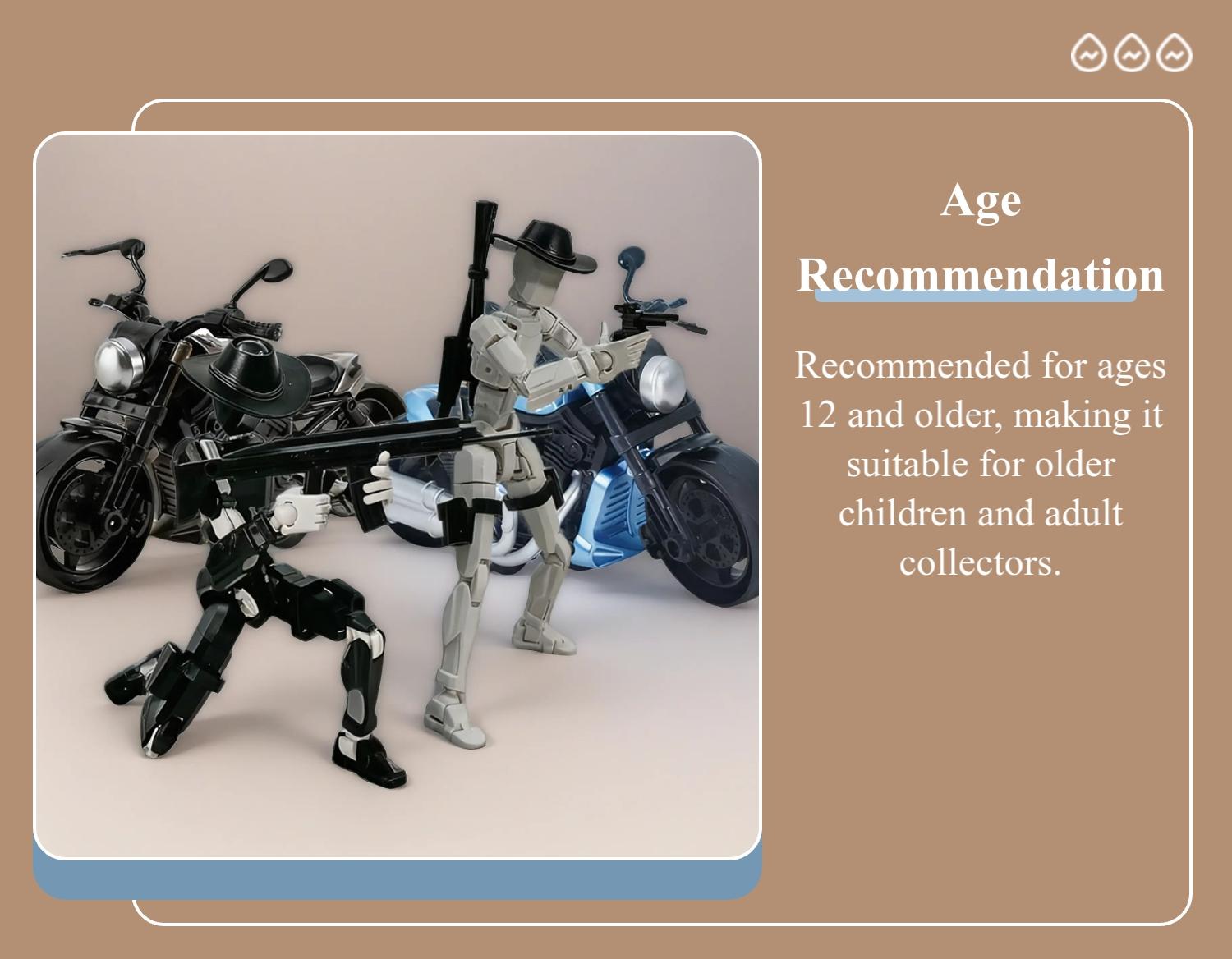 Figurine Moto Transformable – Version Q Avec Articulations – Alliage Zinc – Collection Et Déco – Cadeau