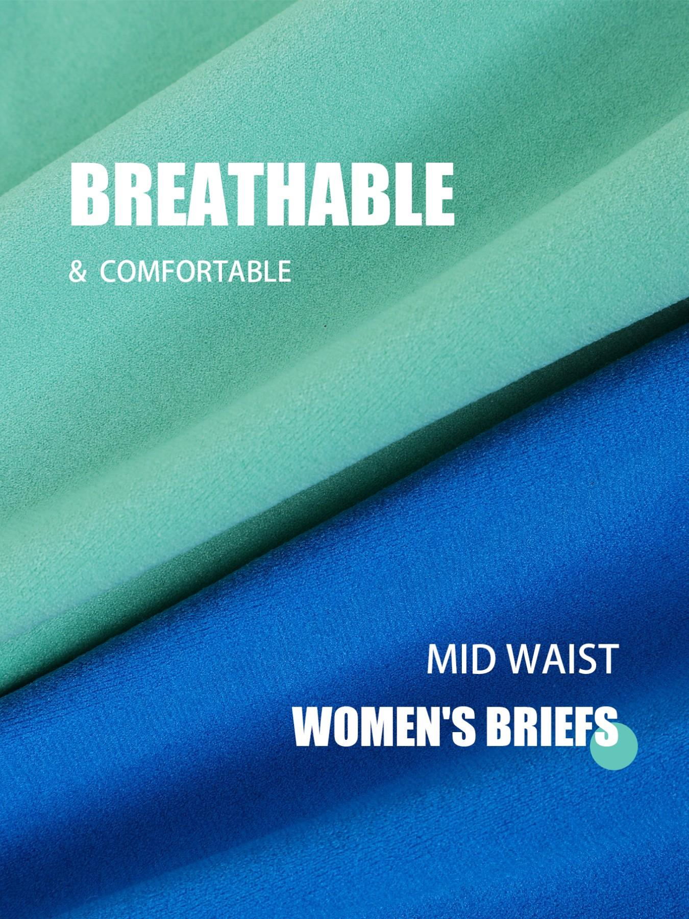 5Pcs Seamless Panties Mid Waist Maillard Color Women's Briefs Lifting Buttock High Elasticity Panty Comfortable & Breathable Woman Lingerie Ladies Flat Belly Sheath Underwear