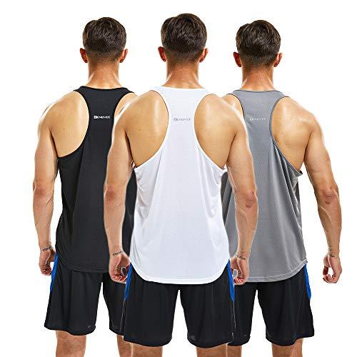 Men's Letter Print Round Neck Sports Tank Top, Loose Sporty Breathable Quick Drying Racerback Tank Top, Gym Clothes, Gym Clothes Workout