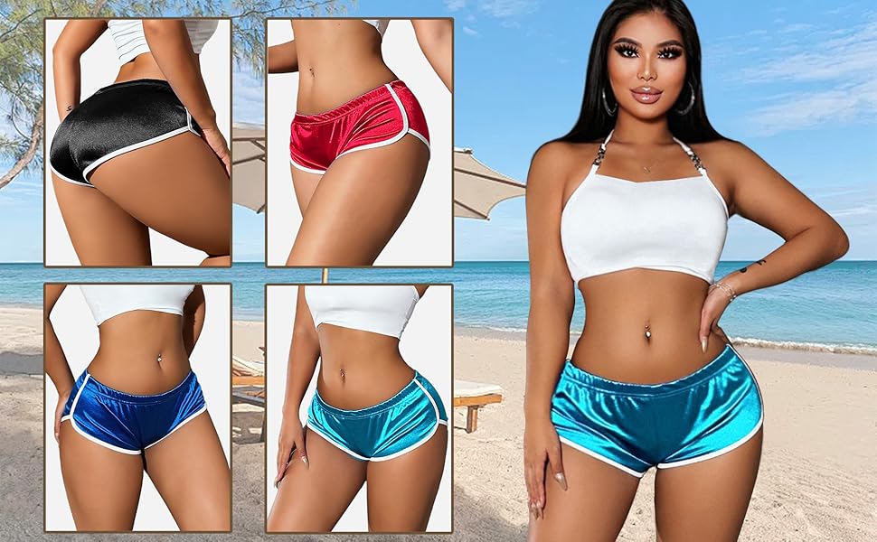 Hot Pants Shorts Booty Shorts Sports High Cut Yoga Gym Running Slimming Fitness Activewear Butt Lifting Rave Bottoms outdoorfun