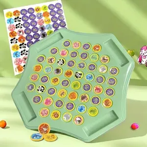 Flip Chess Memory Game Board, Concentration Training, Family Tabletop Game, Fun Animal or Fruit Patterns, Indoor Outdoor Interactive Puzzle