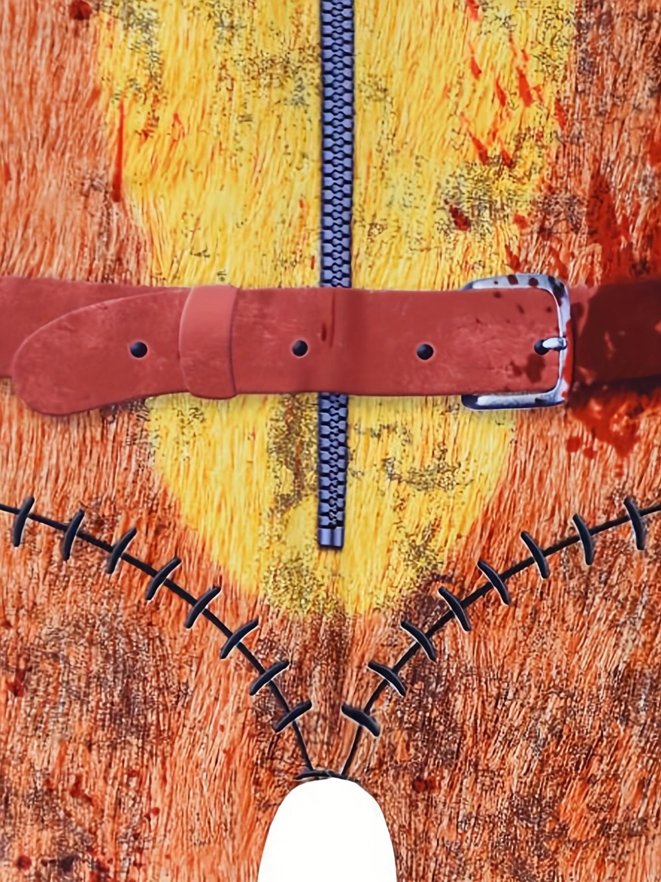 3-Piece Jumpsuit Set, Fashionable Cool Funny Position Print Costume + Headwear + Gloves, Unisex Kids Halloween Christmas