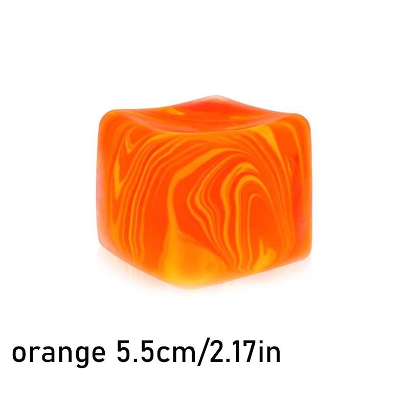 1pc Fidget Toys Squishy Stress Cube, Stress Balls for Kids Squishies Relax, Ice Squishy Cube Sugar Balls, Sensory Toys for Kids with Autism, Fidgets for Classroom Prize Toys, Valentine's Day Christmas Halloween Gifts, Easter Basket Fillers, Office