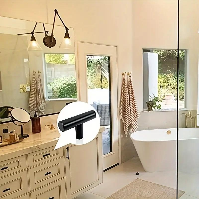 Modern Rectangular Cabinet Knobs and Pulls, Door Hardware, 50mm Long Single Hole Door Handles with Screws, Easy Installation, Simple Design