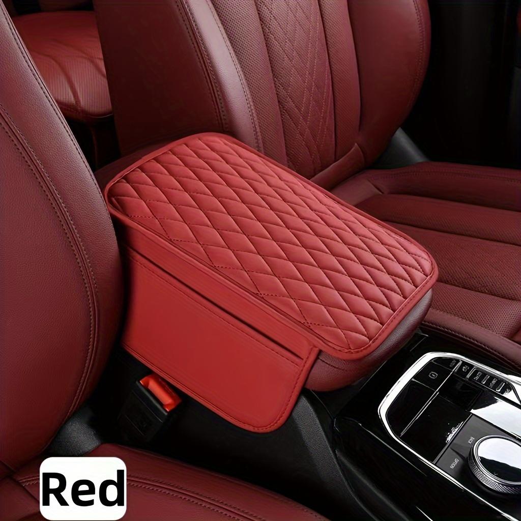 Car Armrest Box Mat, PU Leather Storage Pad, Multiple Colors, High Quality