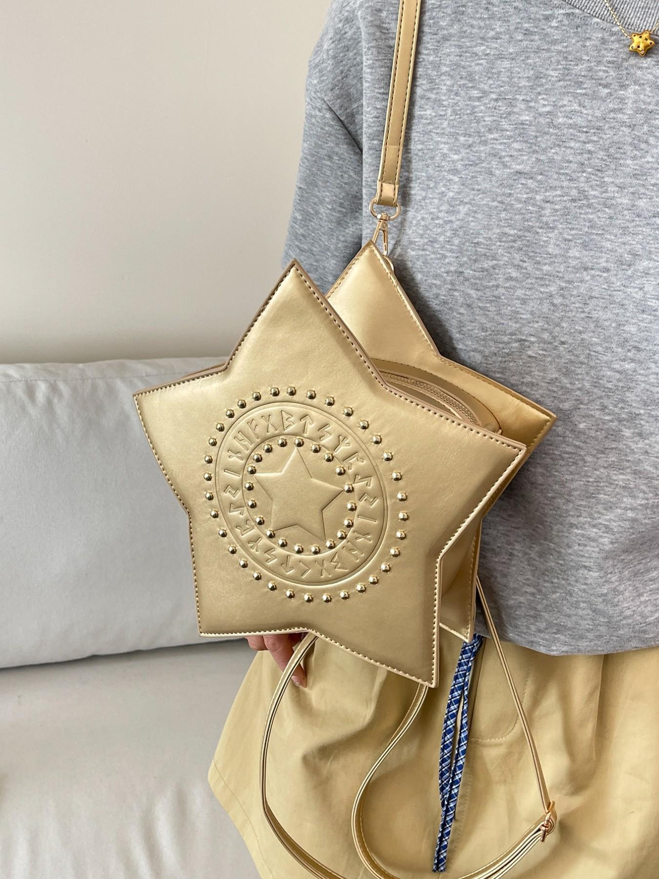 Trendy Star Crossbody Shoulder Bag, 2026 New Fashionable PU Material, Casual Style for All Seasons, Ideal for Travel and Daily Use