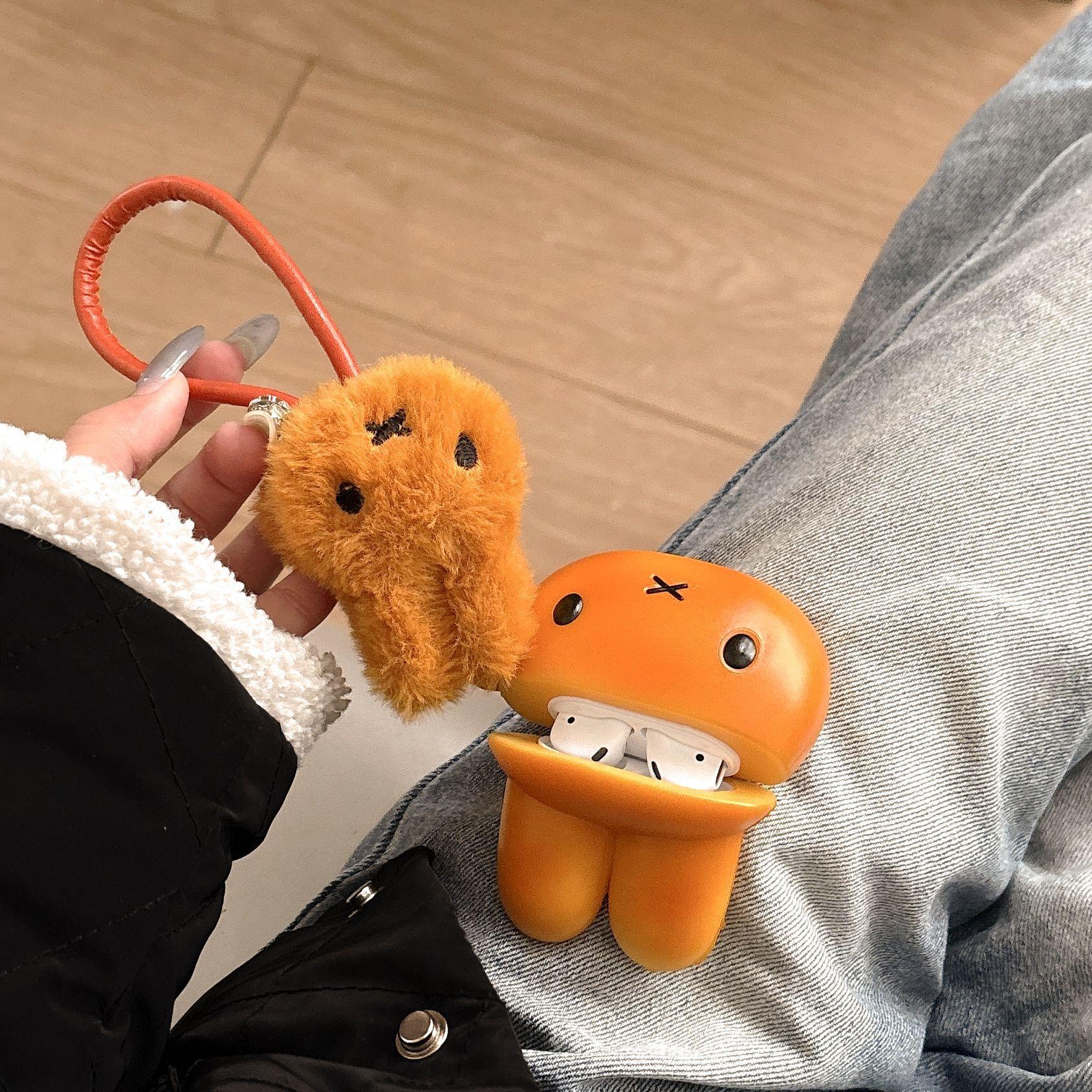 1 piece of bread rabbit earphone case,Cute wireless Bluetooth earphone case, drop resistant, durable and stylish accessory, suitable for AirPods pro3/1/2/3/4/pro/pro2(Different models may have different shapes)