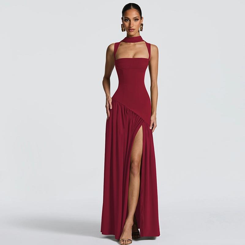 Women Summer Sexy Halter Party Club Evening Birthday Bodycon Long Dress