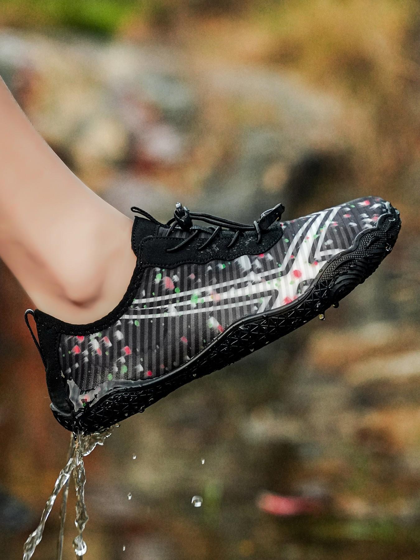 Trendy Printed Beach Shoes, Couple Quick-Dry Breathable Hiking Shoes, Soft Sole Anti-Slip Durable Water Shoes, Surfing Snorkeling Versatile Shoes