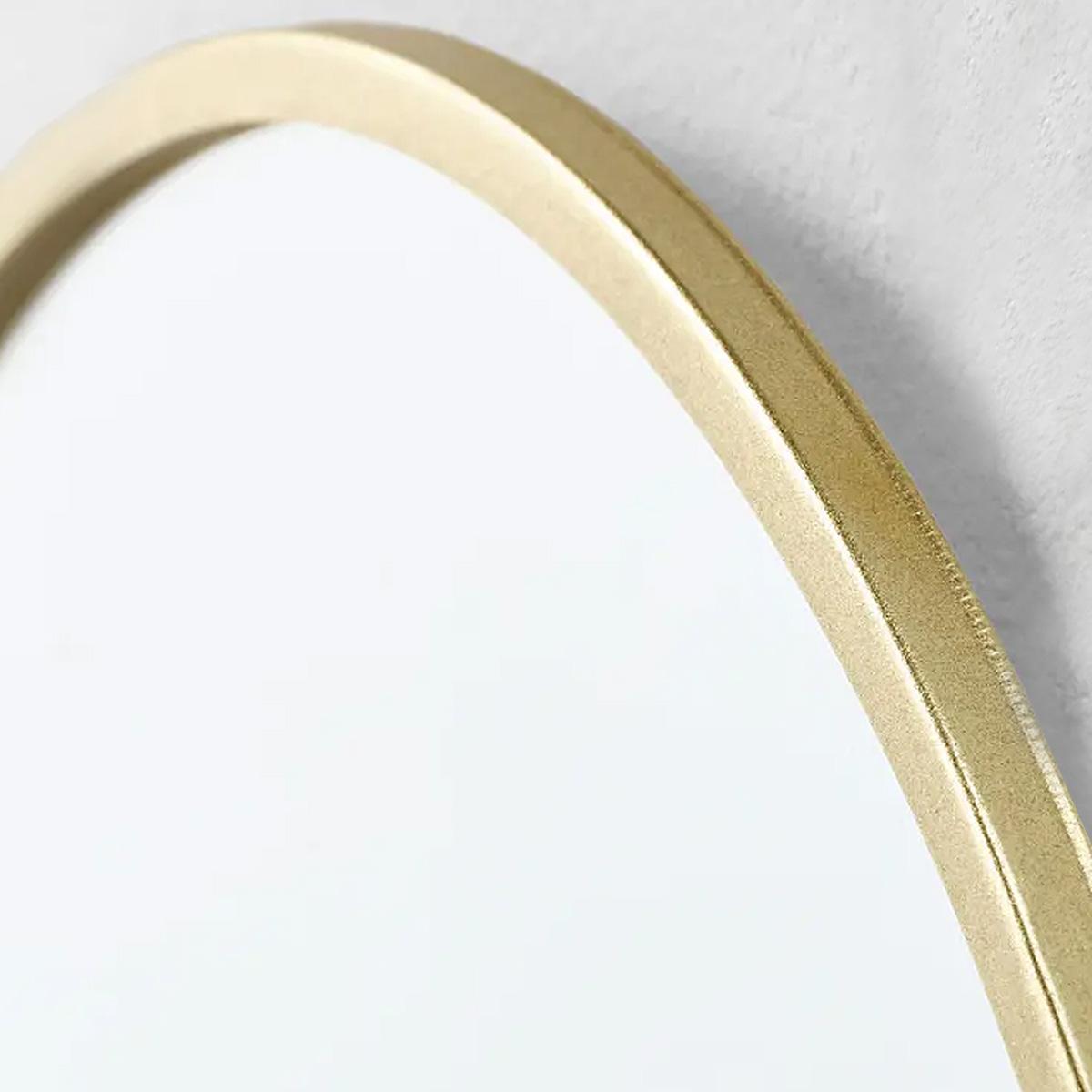 European Style Wall-Mounted Round Decorative Mirror, Resin Material, Bathroom Vanity Decoration, Home Art Accessory, Gift Idea