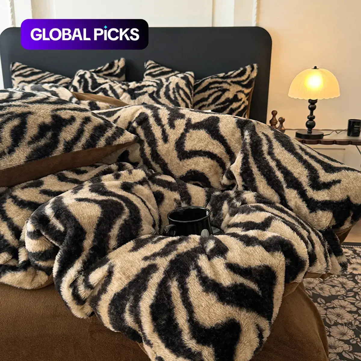 Faux Rabbit Fur Duvet Cover Set, Luxury Ultra Soft Solid Color Bedding, Warm All Season 3 Piece Set with 1 Duvet Cover and 2 Pillowcases for Bedroom, Sofa, Dorm, Bed Sets, Bed Sets Supplies #GLOBAL PICKS