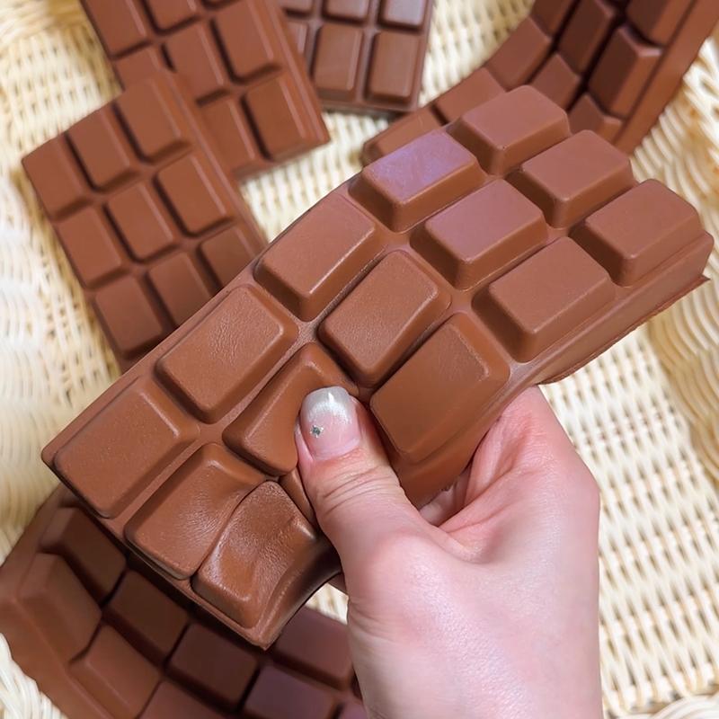 Super Soft Finger-Absorbing Chocolate Bar Squishy, Slow Rebound, Simulation Food, Stress Relief, Squeeze Toy, Perfect for Relaxation
