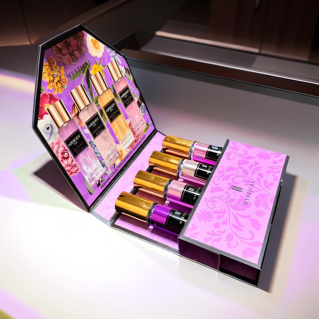 Perfume Collection Long-lasting Floral Fragrance for Dating Party Bar Perfume Thanksgiving Christmas Valentine's Day Gift Rose Scent Glam Style 20ml*4