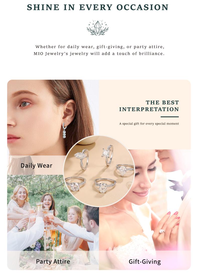 MOI MART 2Ct Oval Cut Synthetic Moissanite ring, Stackable in s925 sterling Silver engagement ring perfect gift Solitaire Wedding Infinity Bridal Band Set